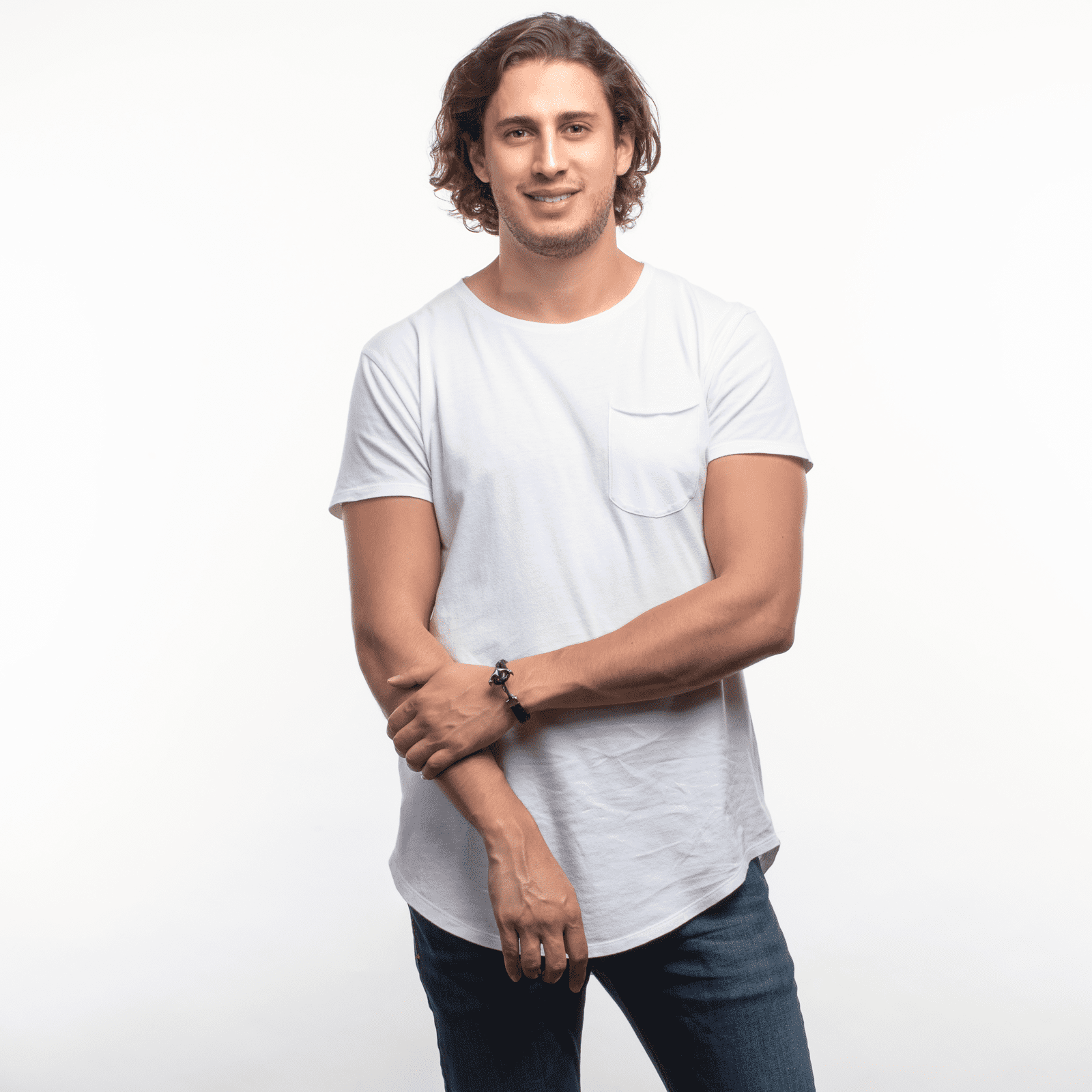 LUCKMAN Brazalete Hombre de Ancla , Pulsera de Acero Inoxidable Color Plata y Cuero Piel Vegana - Modelo Ancor