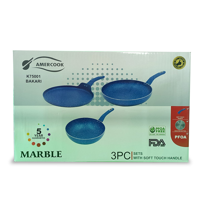 Set 3 Sartenes Amercook Bakari Azul