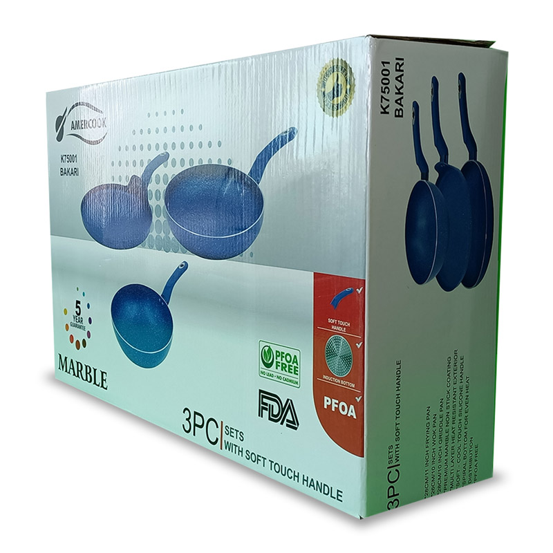 Set 3 Sartenes Amercook Bakari Azul