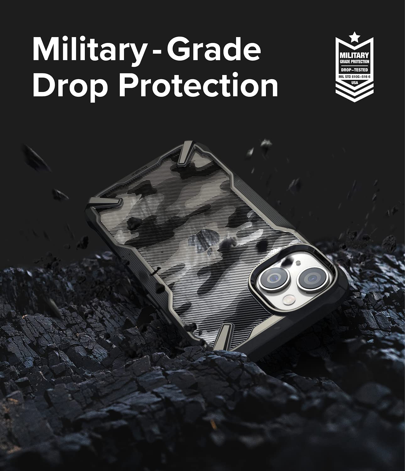 Funda Para iPhone 14 Grado Militar Ringke Fusion X Camuflaje.