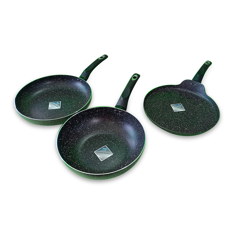 Set 3 Sartenes Amercook Bakari Negro 