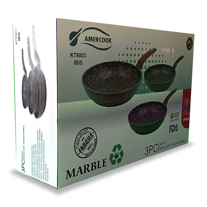 Set 3 Sartenes Amercook Ibis Borgoña 