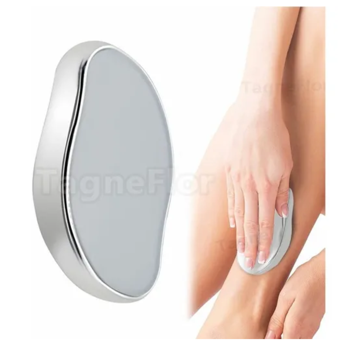 Depilador De Cristal Removedor Pelo Plateado