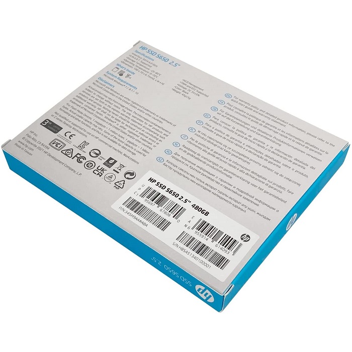 Unidad Estado Solido SSD 480GB HP S650 345M9AA##ABB