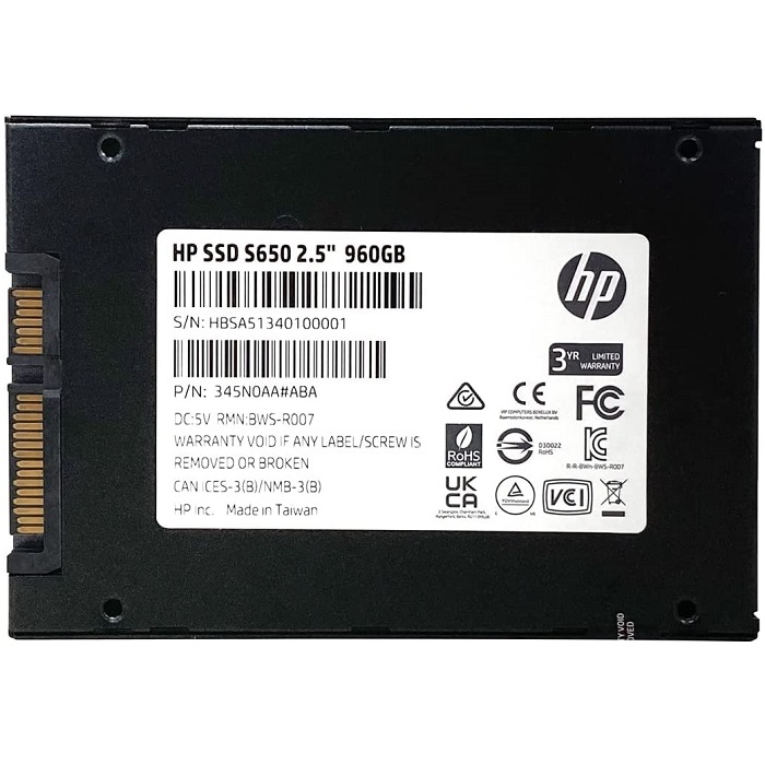 Unidad Estado Solido SSD 960GB HP S650 345N0AA##ABB.