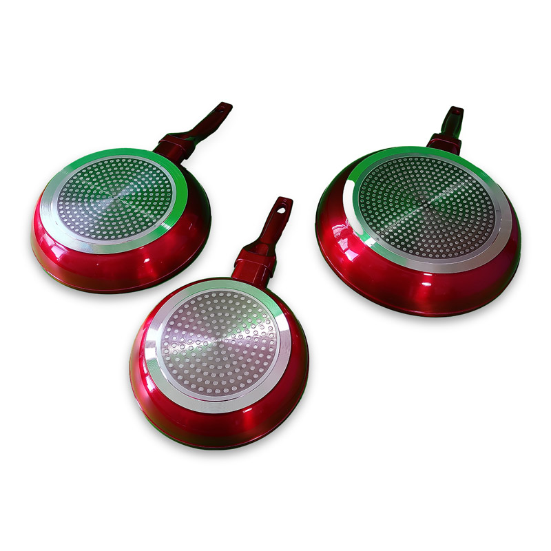 Set 3 Sartenes Amercook Megastone Akil Rojo