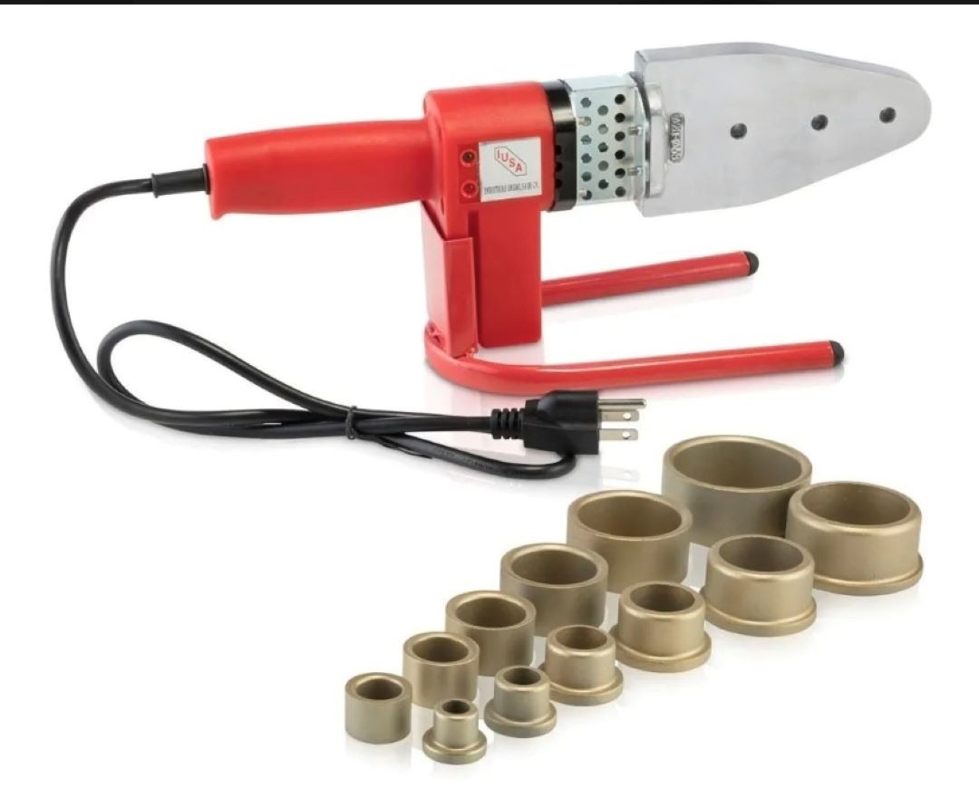 Termofusora IUSA 800W P/tuboplus Kit Completo 6 Dados 1/2 A 2