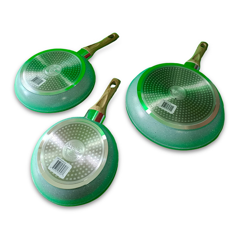 Set 3 Sartenes Fusion Menta c mango madera