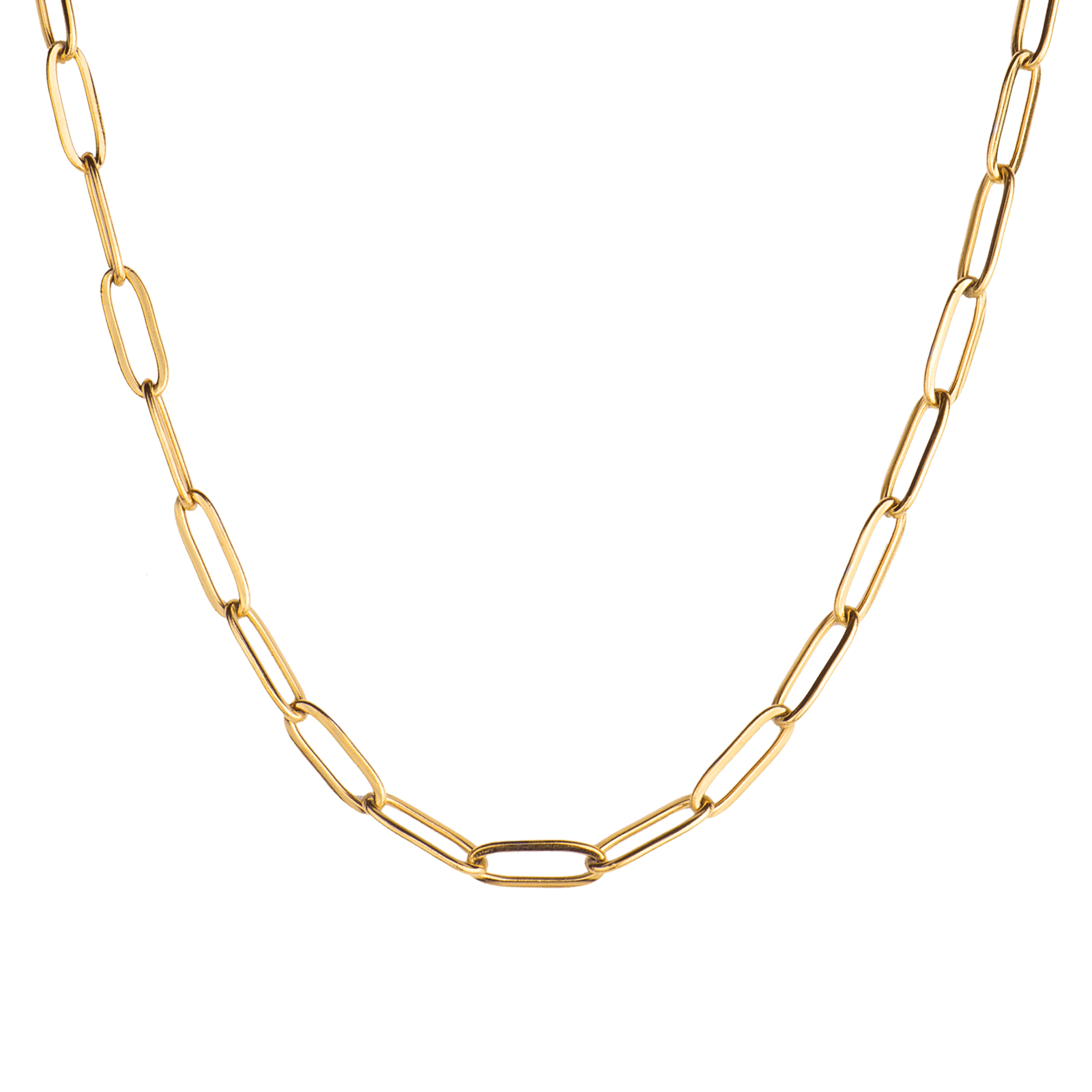 LUCKMAN Cadenas para Hombre , Collar de Acero Inoxidable con Baño de Oro 18k - Modelo Roman