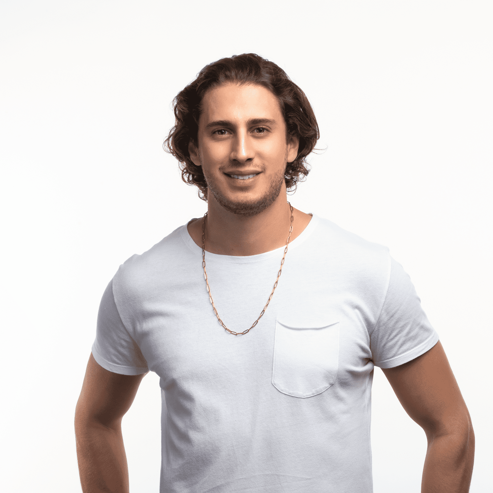 LUCKMAN Cadenas para Hombre , Collar de Acero Inoxidable con Baño de Oro 18k - Modelo Roman