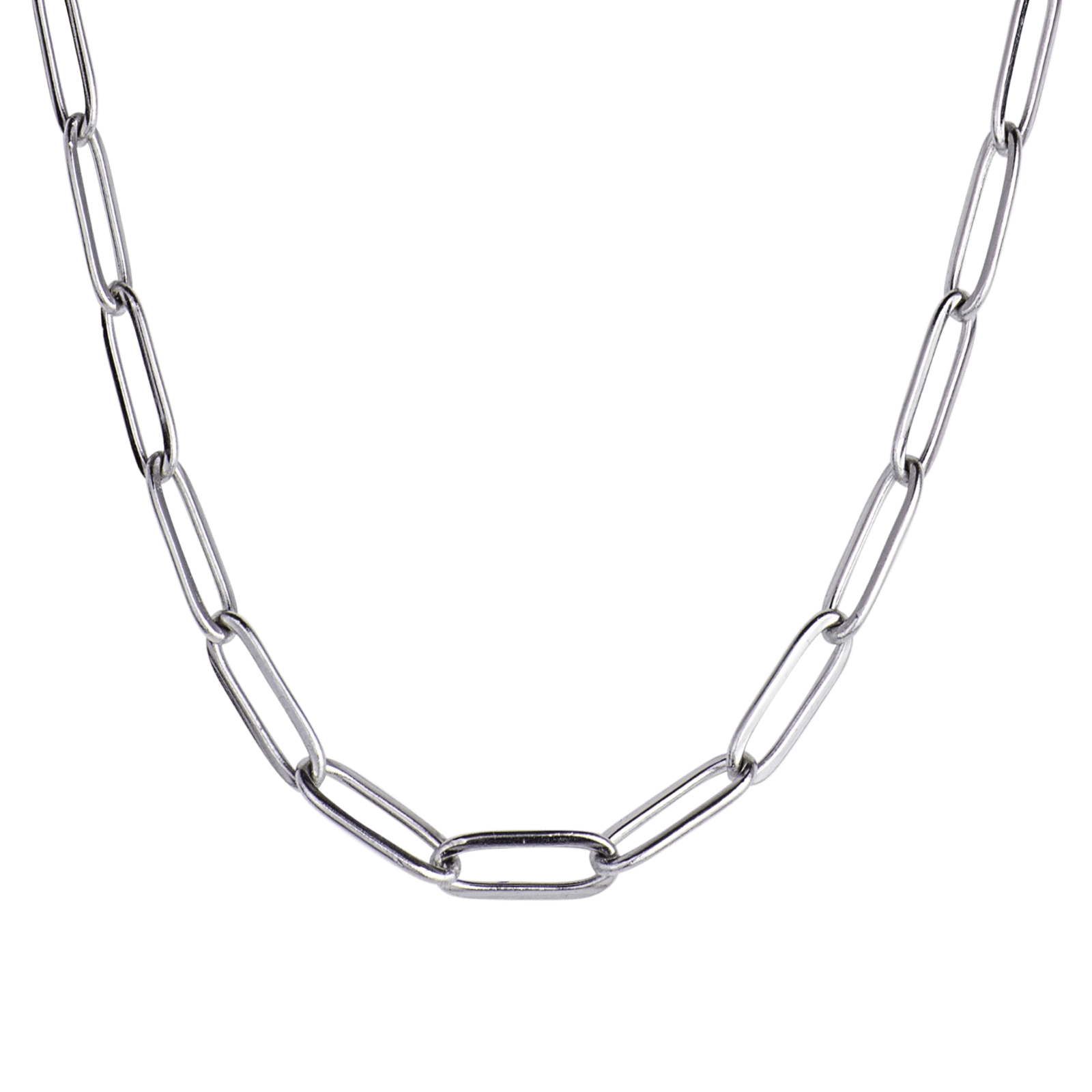 LUCKMAN Cadenas para Hombre , Collar de Acero Inoxidable Color Plata - Modelo Roman