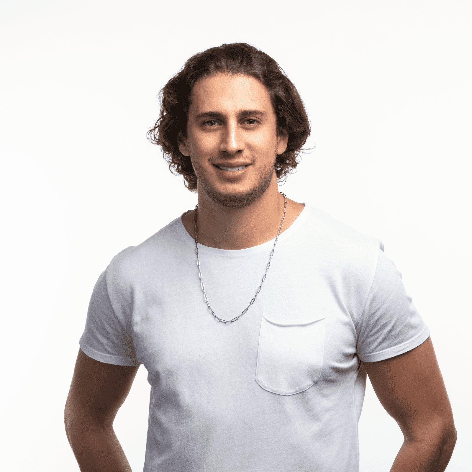 LUCKMAN Cadenas para Hombre , Collar de Acero Inoxidable Color Plata - Modelo Roman