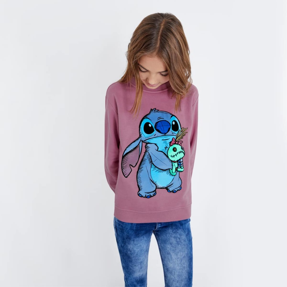 Sudadera Casual Stitch Holly Land Kids color Rosa para Niña 1002872