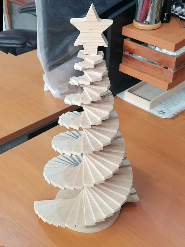 Arbol De Navidad De Mesa, Mdf Y Pino, 48 Cms De Alto