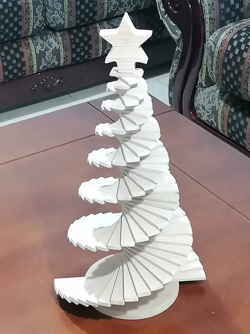 Arbol De Navidad De Mesa, Mdf Y Pino, 48 Cms De Alto