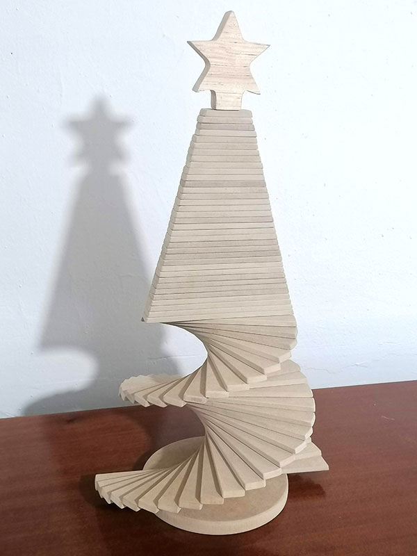 Arbol De Navidad De Mesa, Mdf Y Pino, 48 Cms De Alto