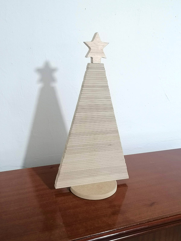 Arbol De Navidad De Mesa, Mdf Y Pino, 48 Cms De Alto