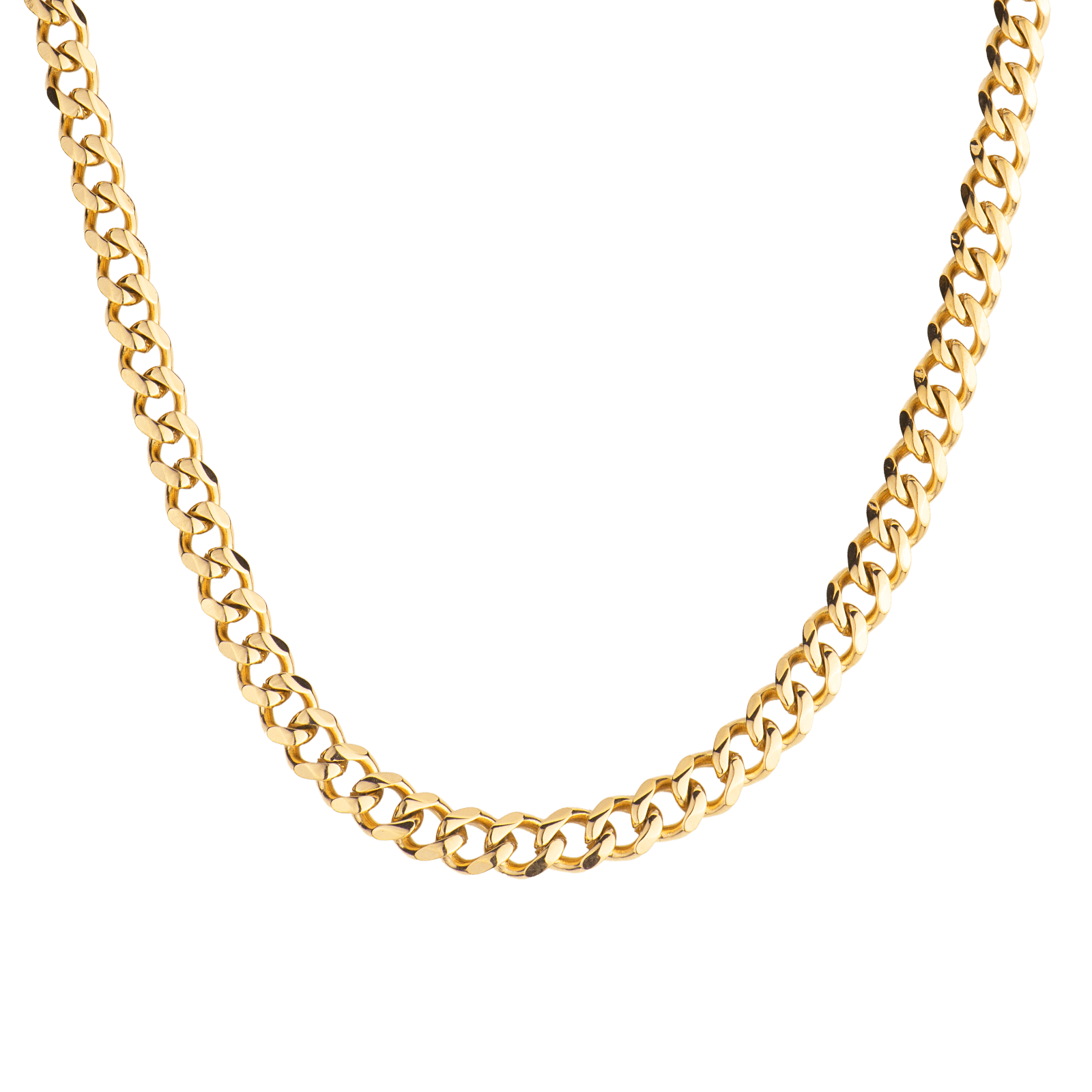 LUCKMAN Cadena para Hombre Cubana , Collar de Acero Inoxidable con Baño de Oro 18k - Modelo Caleb