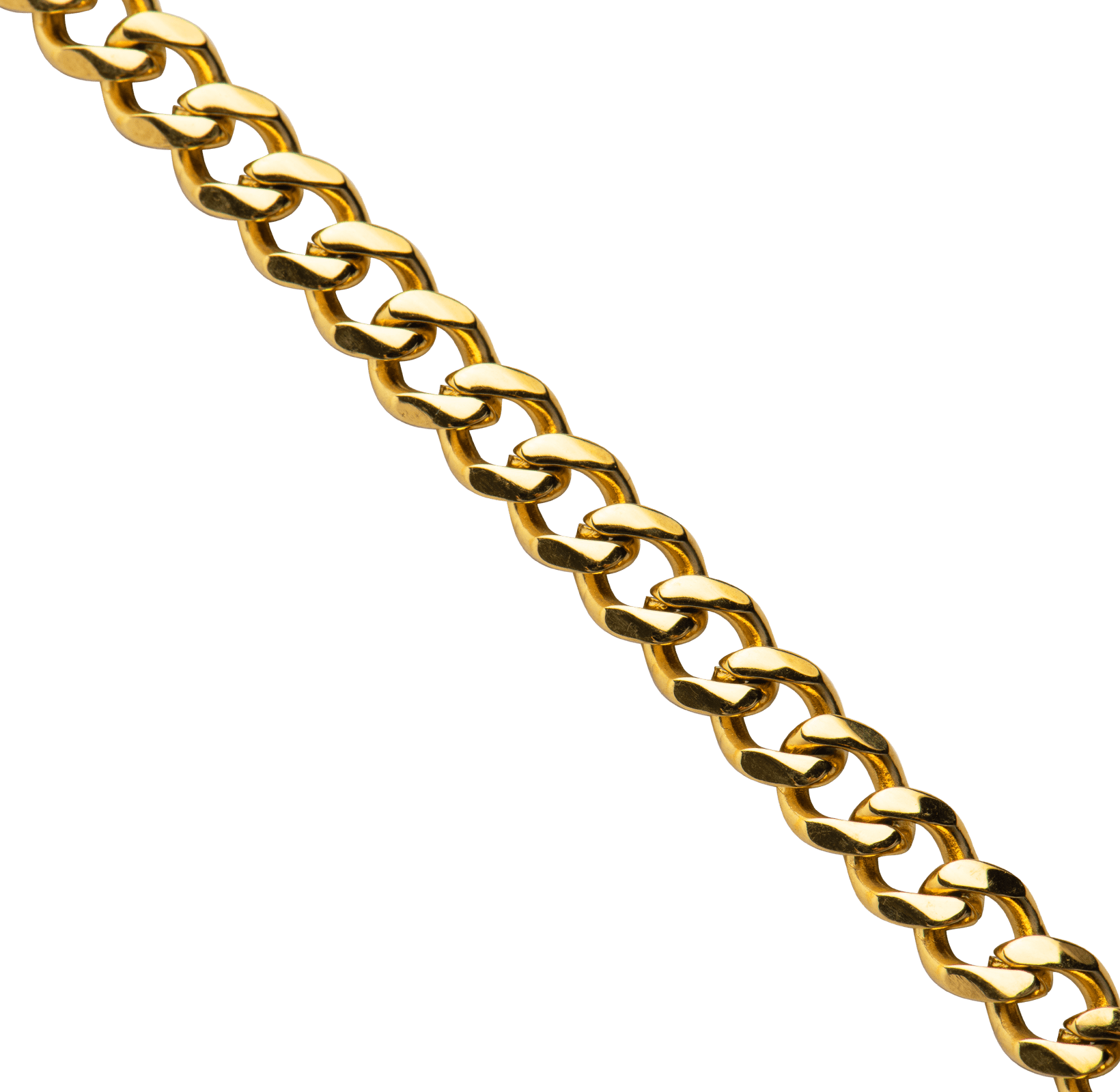 LUCKMAN Cadena para Hombre Cubana , Collar de Acero Inoxidable con Baño de Oro 18k - Modelo Caleb