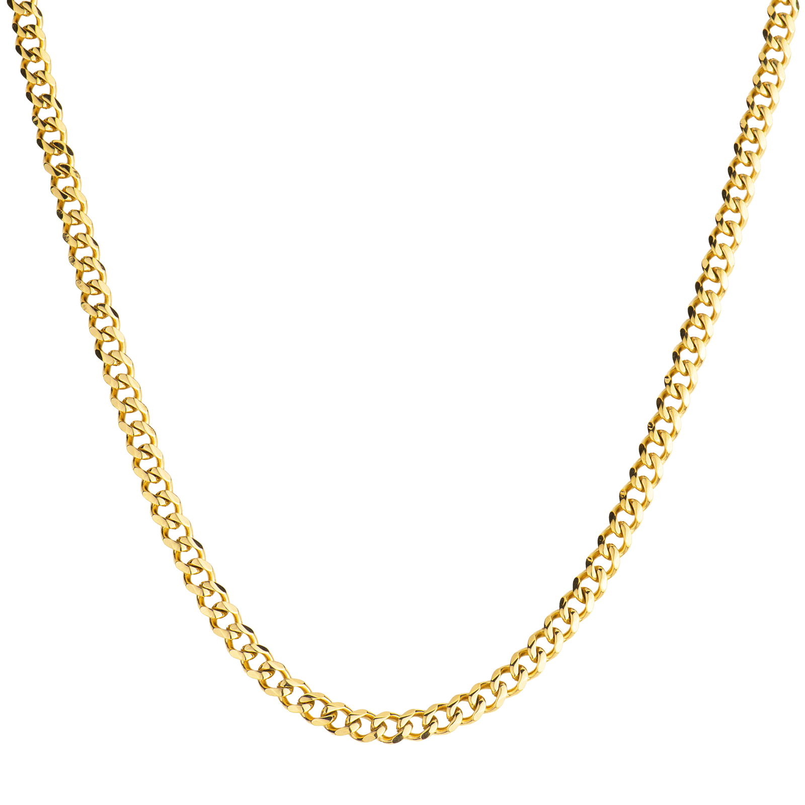 LUCKMAN Cadena para Hombre Cubana , Collar de Acero Inoxidable con Baño de Oro 18k - Modelo Caleb