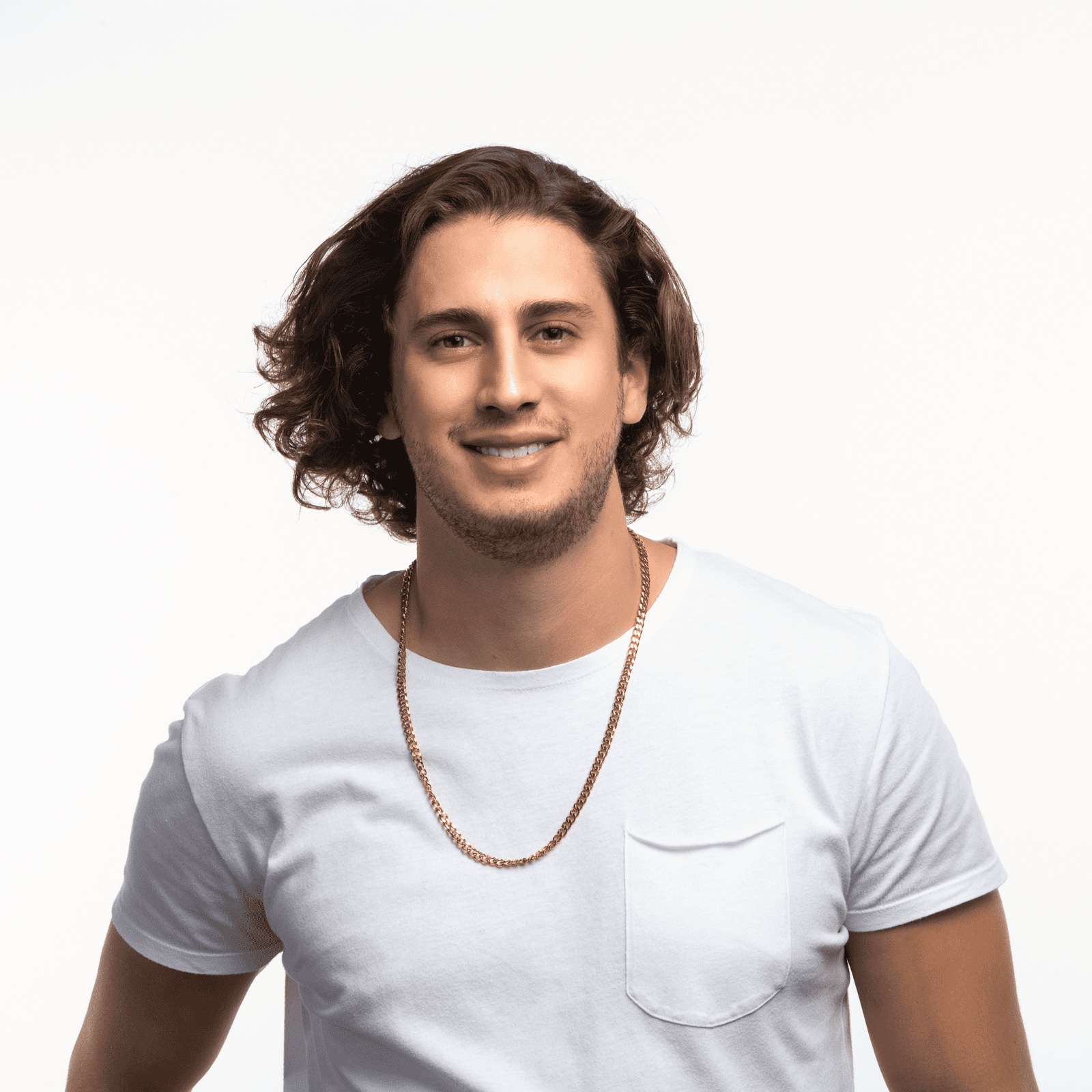 LUCKMAN Cadena para Hombre Cubana , Collar de Acero Inoxidable con Baño de Oro 18k - Modelo Caleb