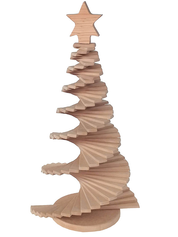 Arbol De Navidad De Mesa, Mdf Y Pino, 48 Cms De Alto
