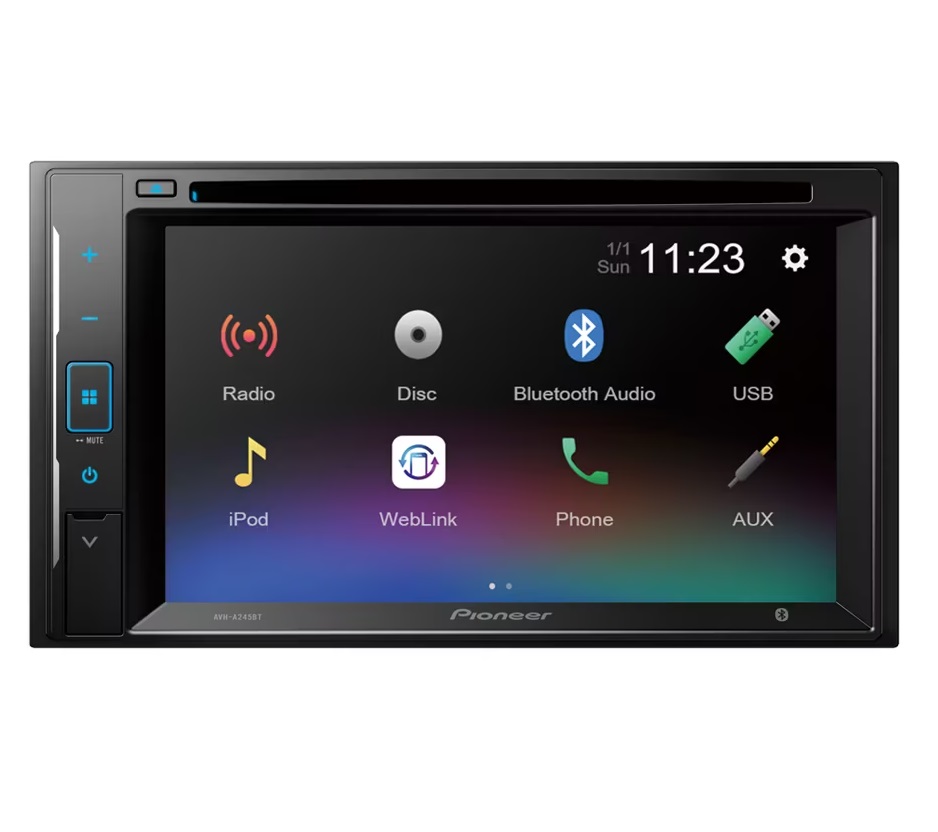 Autoestéreo Pioneer con Pantalla AVH-A245BT Negro