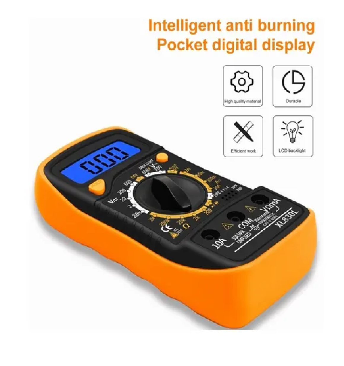 Multimetro Digital Lcd Voltimetro Amperimetro Ac/dc