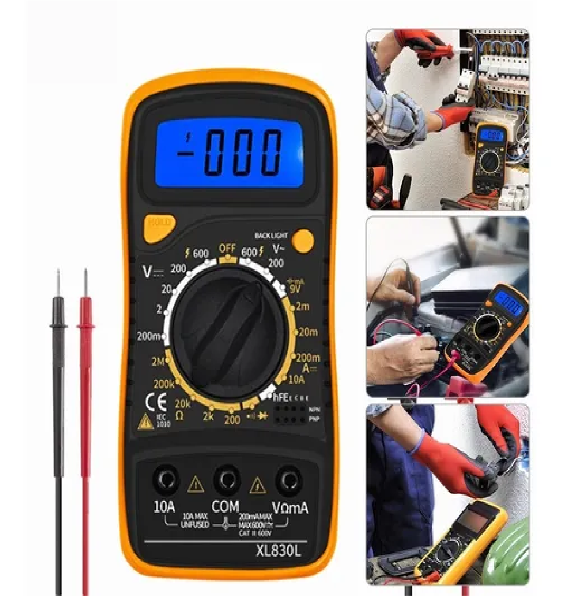 Multimetro Digital Lcd Voltimetro Amperimetro Ac/dc