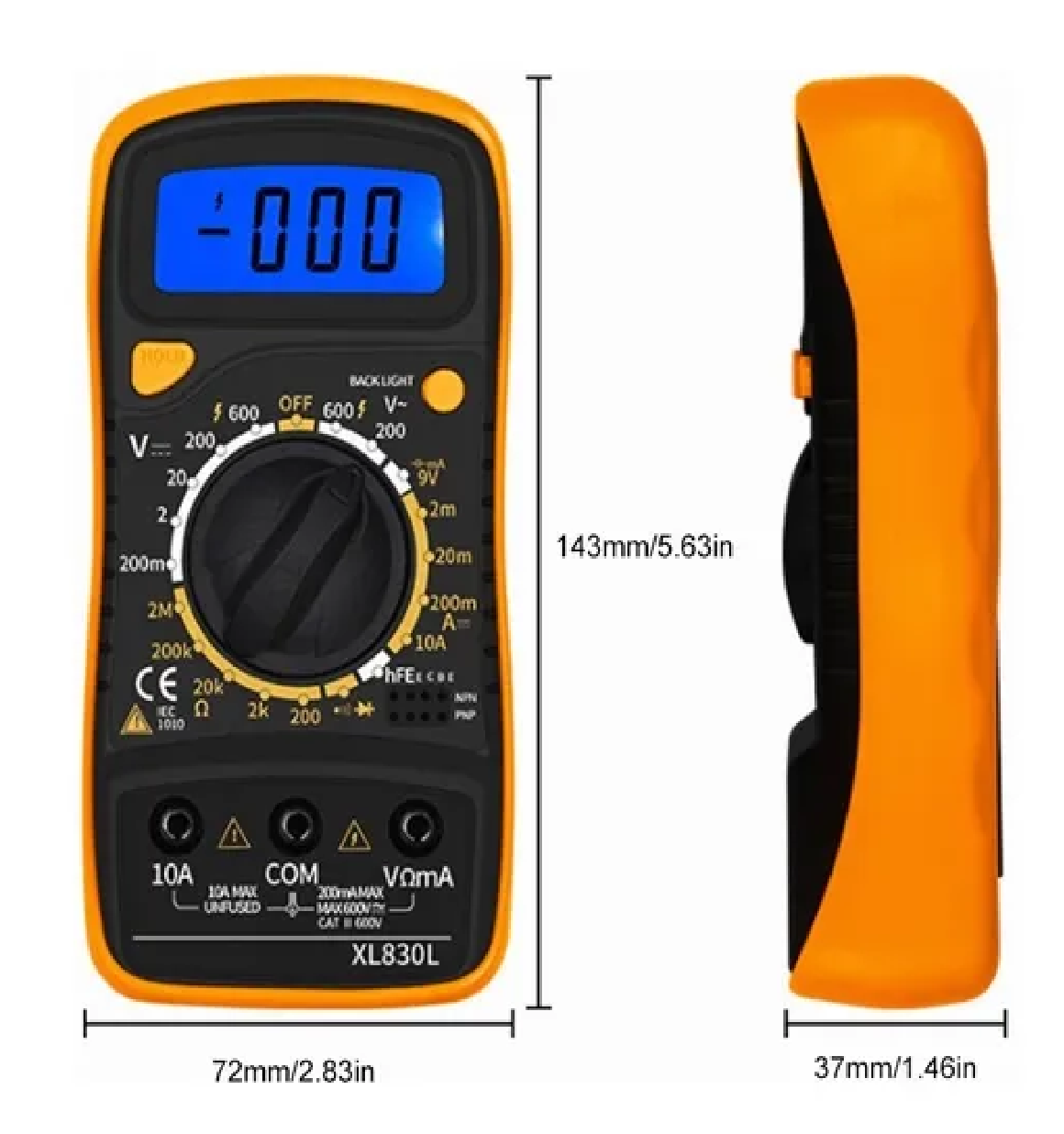 Multimetro Digital Lcd Voltimetro Amperimetro Ac/dc