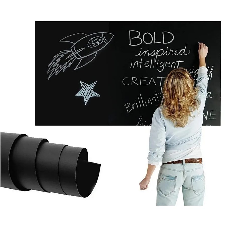 Papel Pizarra Negra Autoadhesiva Vinilo Magnético Pizarrón