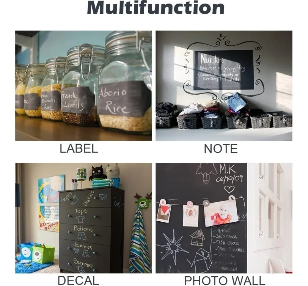 Papel Pizarra Negra Autoadhesiva Vinilo Magnético Pizarrón