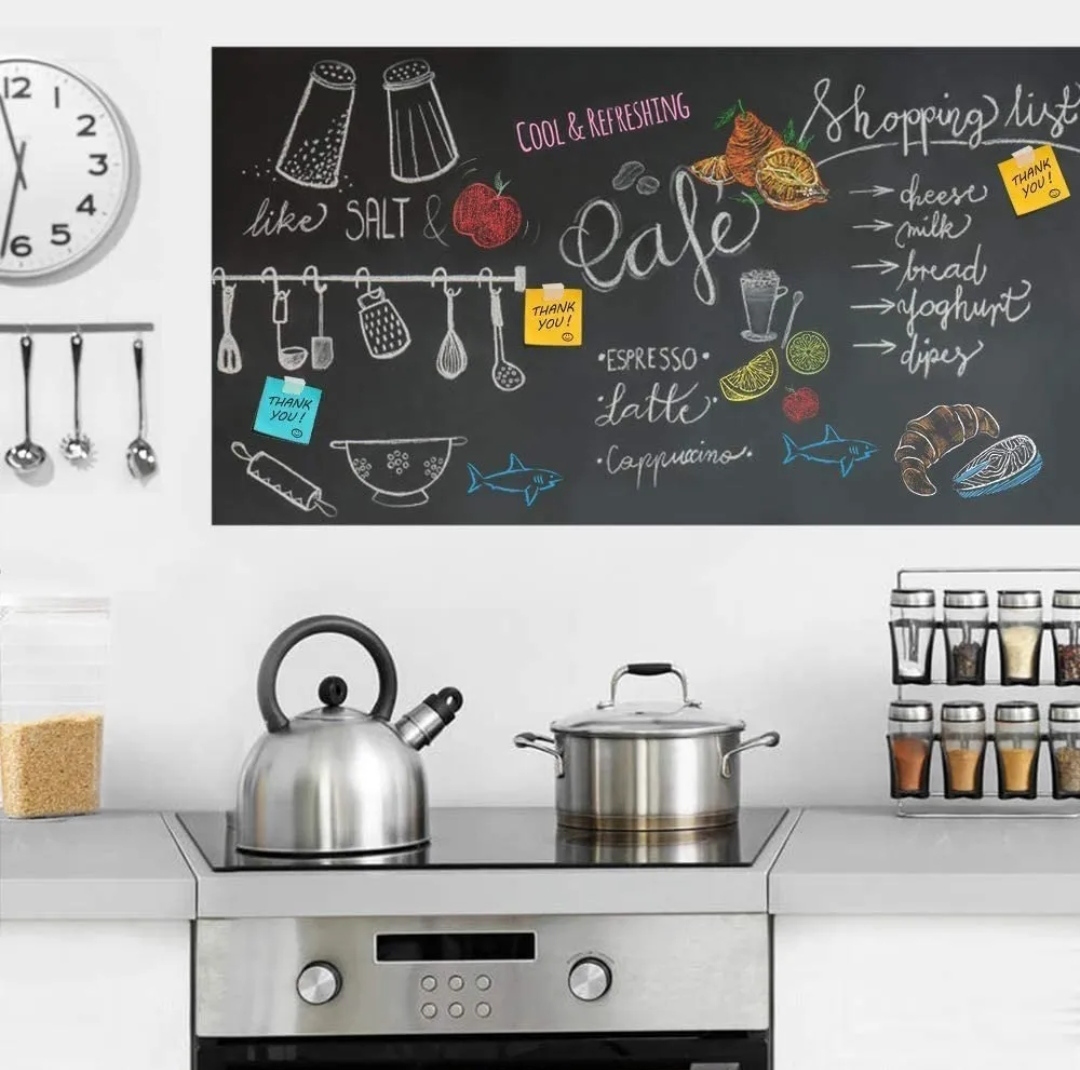 Papel Pizarra Negra Autoadhesiva Vinilo Magnético Pizarrón