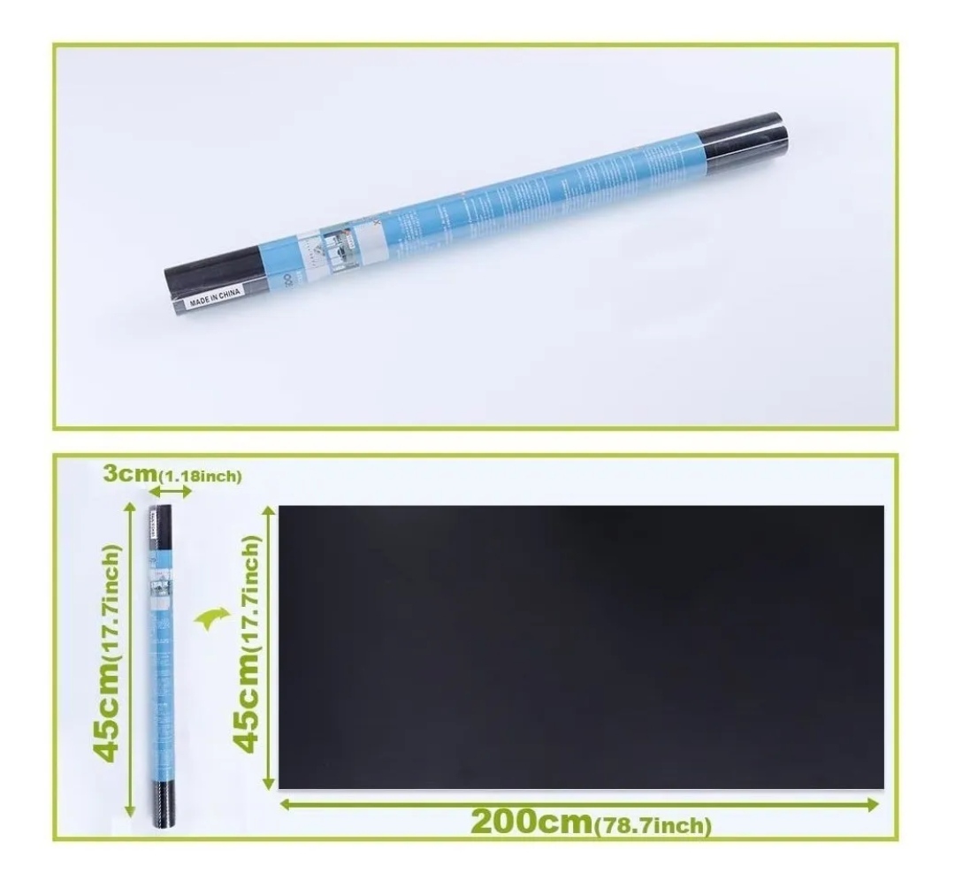 Papel Pizarra Negra Autoadhesiva Vinilo Magnético Pizarrón