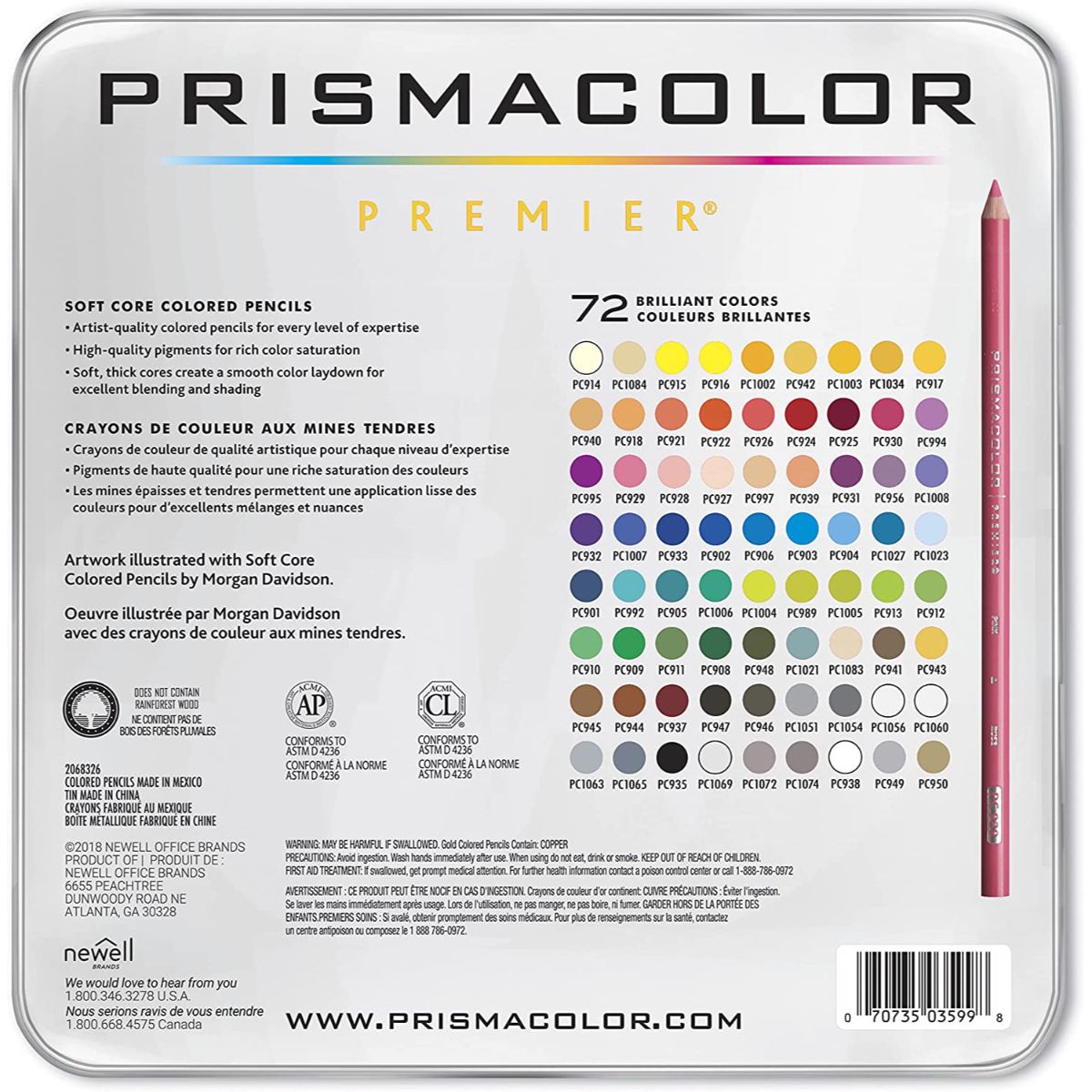 Prismacolor Premier 72 Colores Estuche Metal