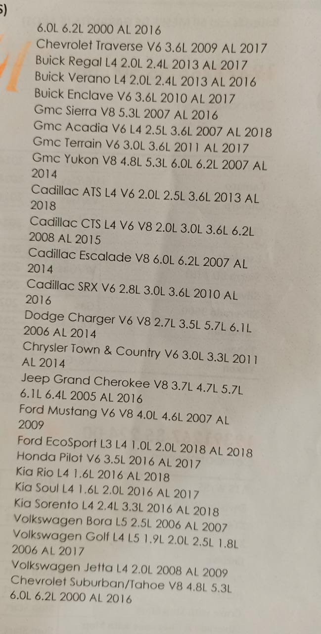 Bateria para Auto Honda/ Chevrolet/ Kia/ Volkswagen/ GMC ACDelco