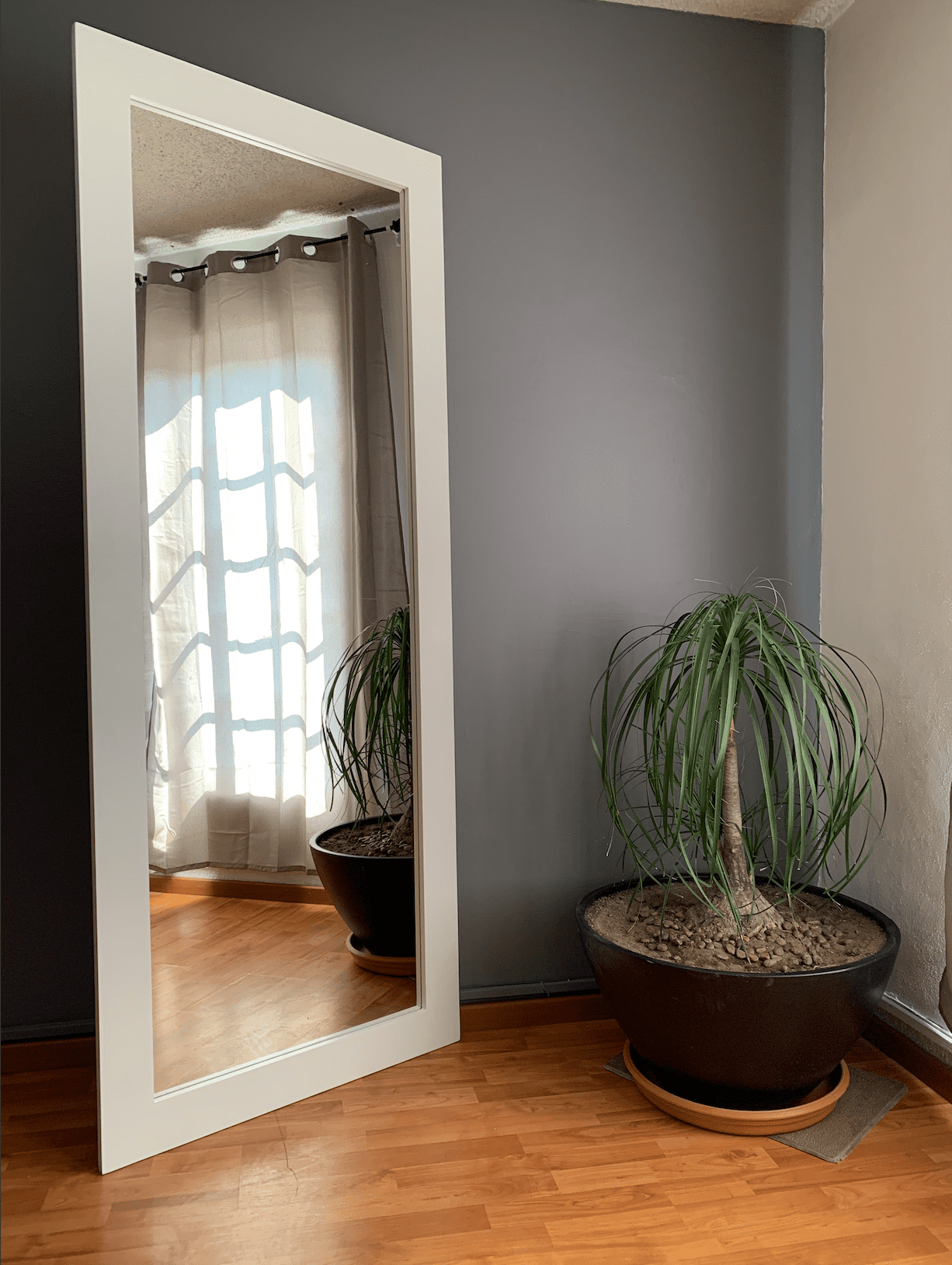 Espejo Keller de cuerpo completo 200 x 80 cm de Madera solida Color Blanco