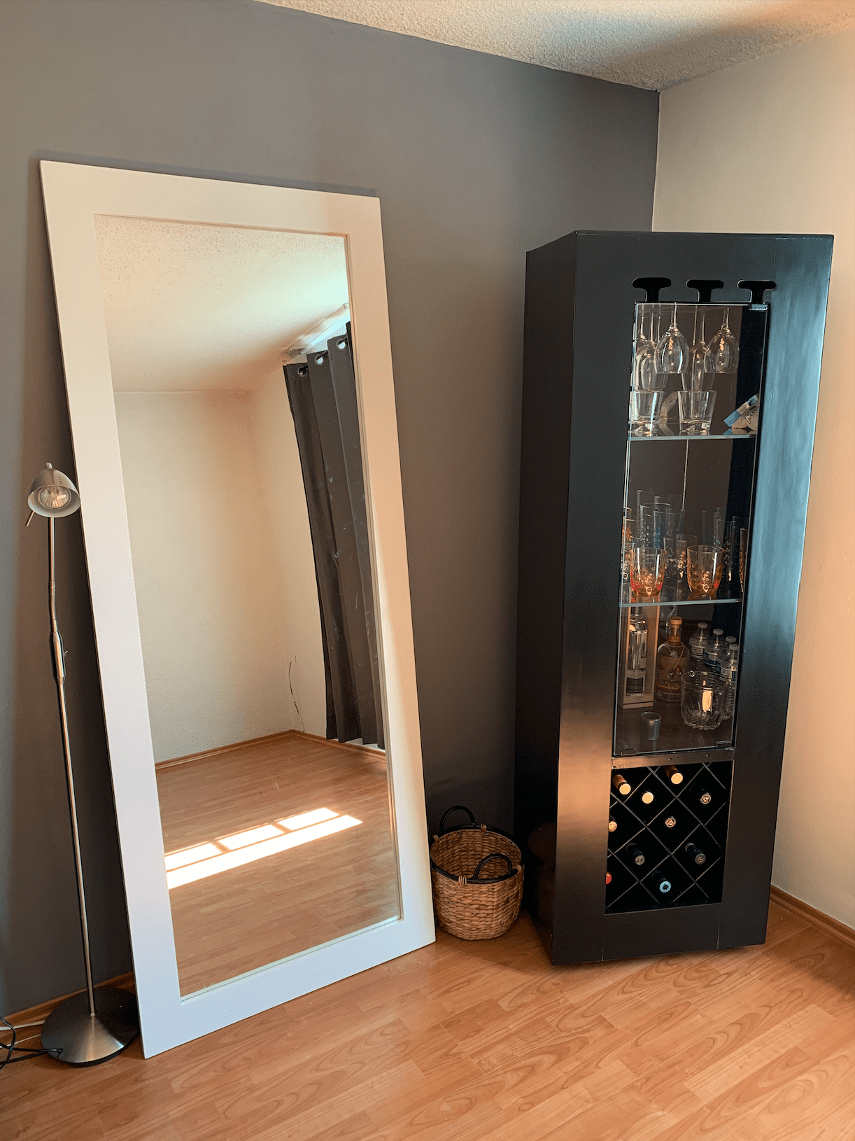 Espejo Keller de cuerpo completo 200 x 80 cm de Madera solida Color Blanco