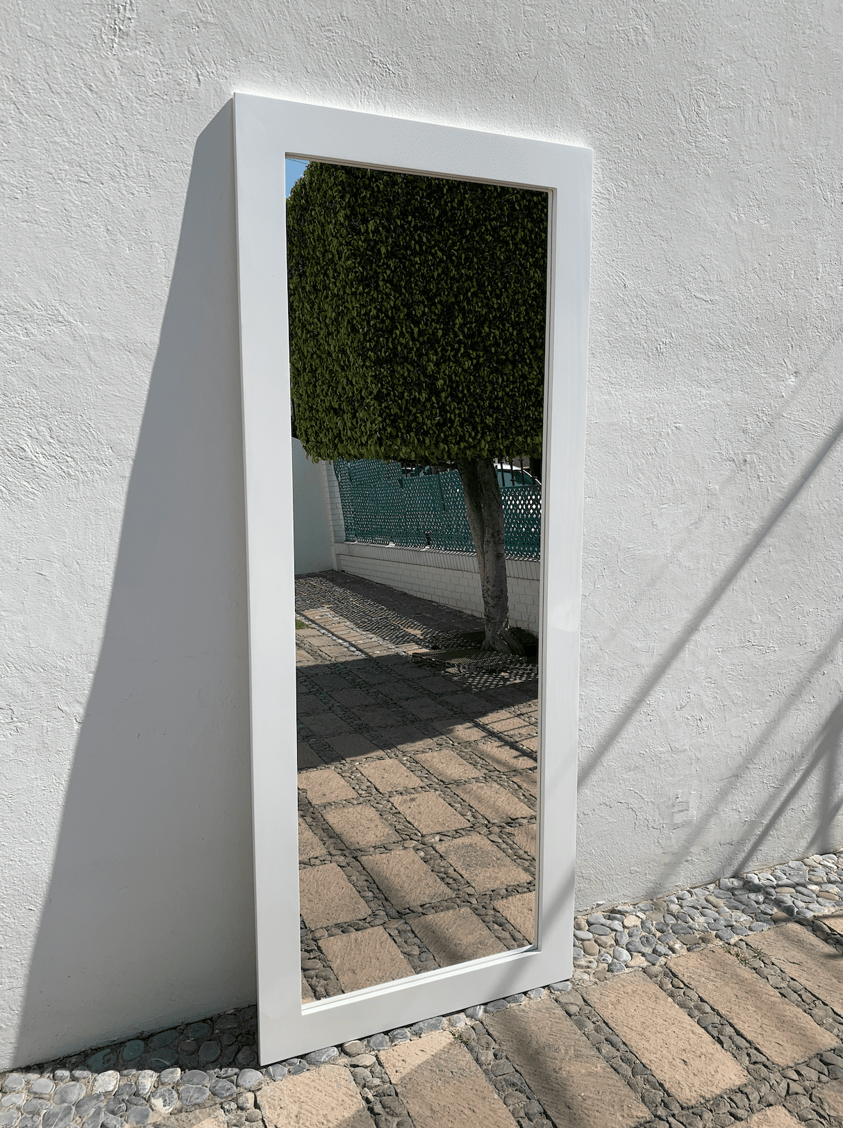 Espejo Keller de cuerpo completo 200 x 80 cm de Madera solida Color Blanco