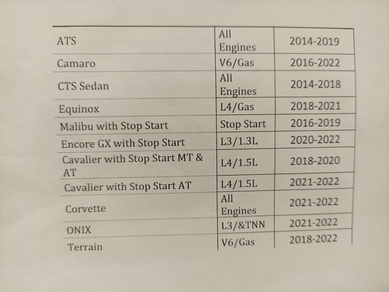 Batería ACDelco para Cavalier y Onix