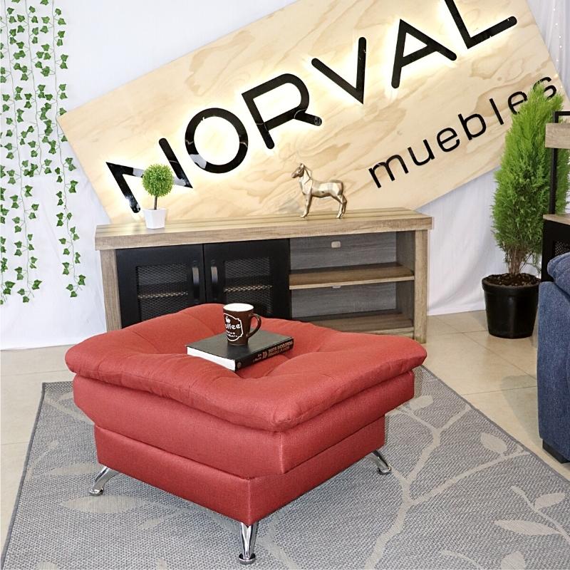 Taburete  Moderno Puff en Lino Shedron Reposapiés