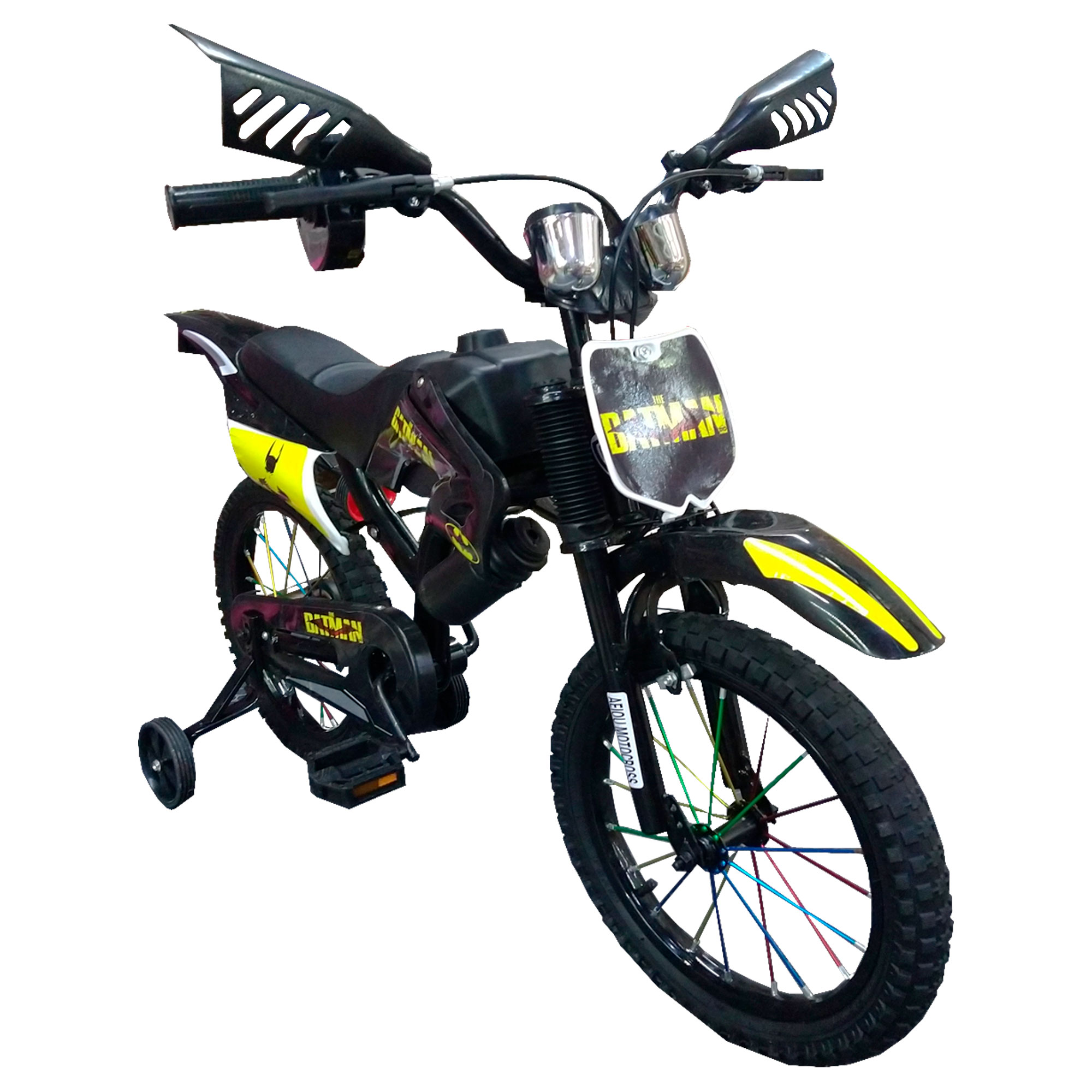 Bicicleta Para Niños R-16 Sonido Tipo Moto Cross Personajes