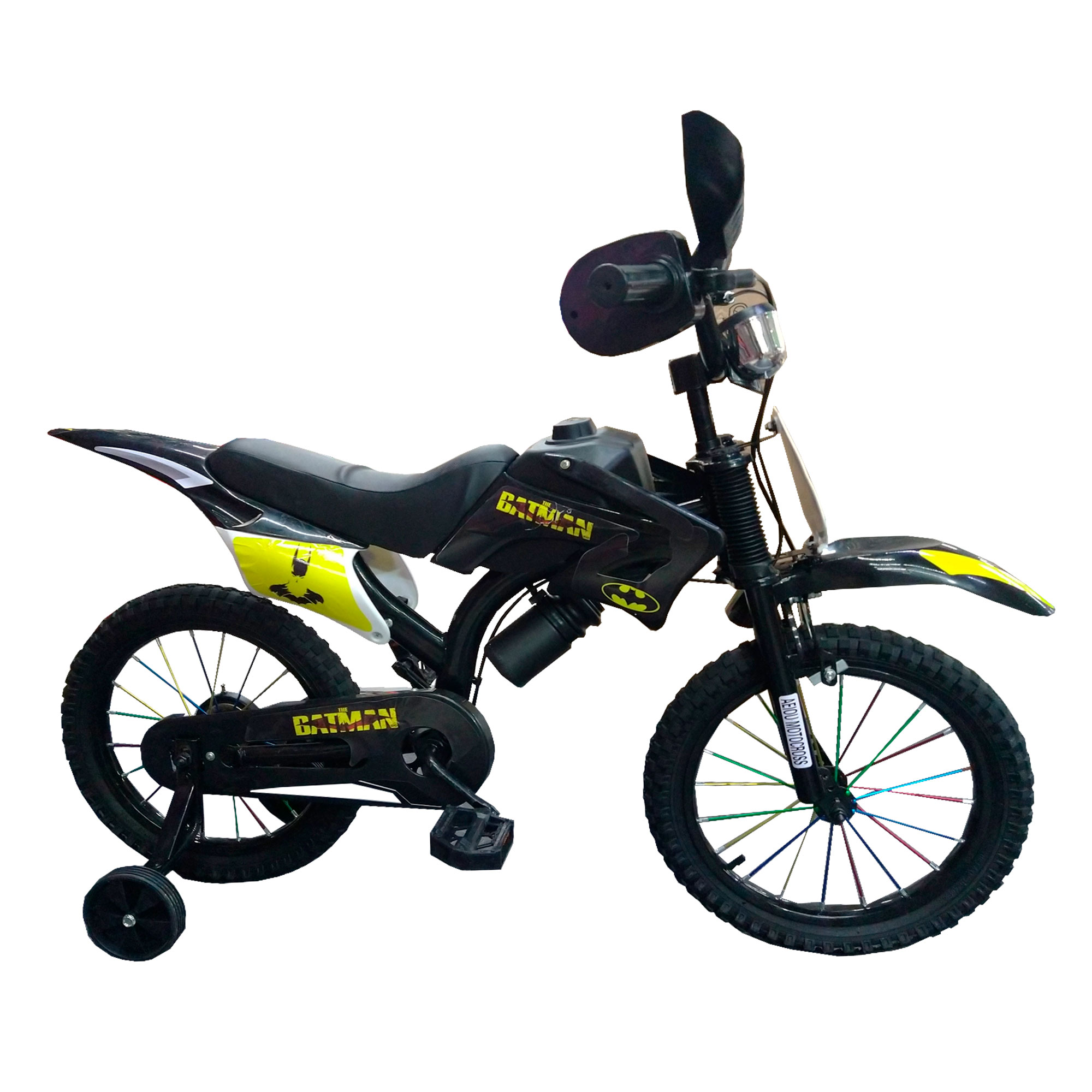 Bicicleta Para Niños R-16 Sonido Tipo Moto Cross Personajes