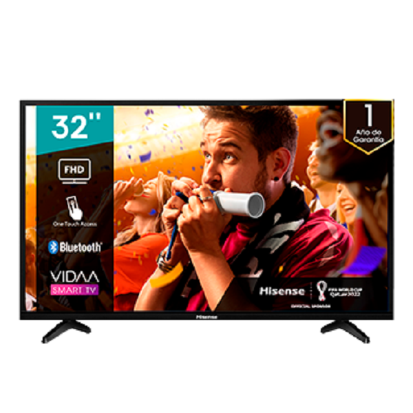 Pantalla Hisense 32A4HV, 32 pulgadas, LED HD, 1366 x 768 Pixeles, SMART VIDAA