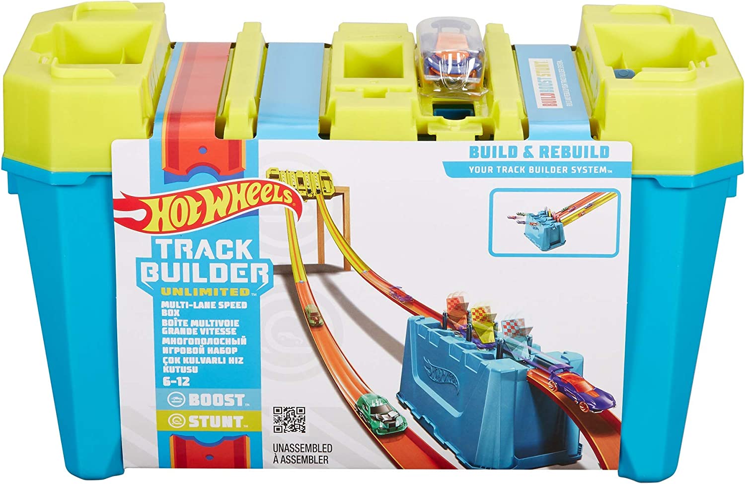 Hot Wheels Track Builder Caja De Velocidad Multijugador