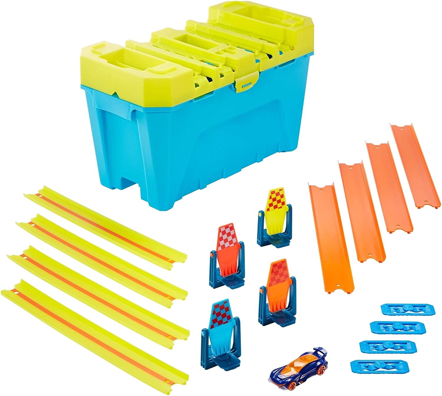 Hot Wheels Track Builder Caja De Velocidad Multijugador