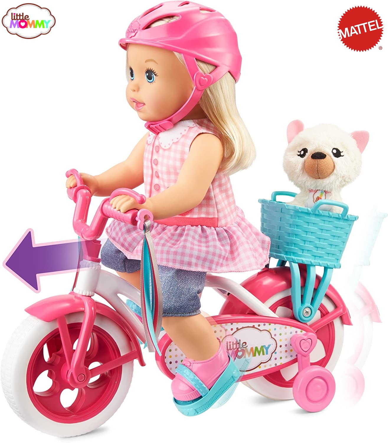 Muñeca Little Mommy Paseo En Bici ¡Pedalea De Verdad!