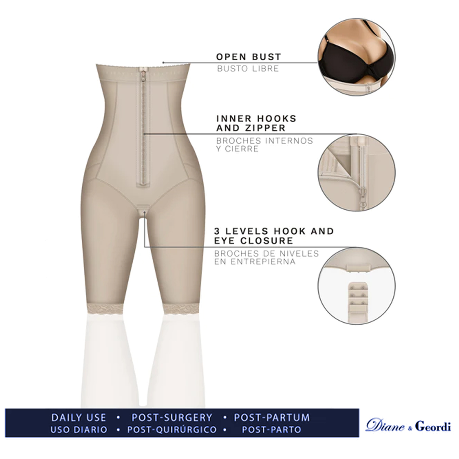 Faja Reductora y Moldeadora Control Abdominal Powernet Alta Compresion Original de Colombia.