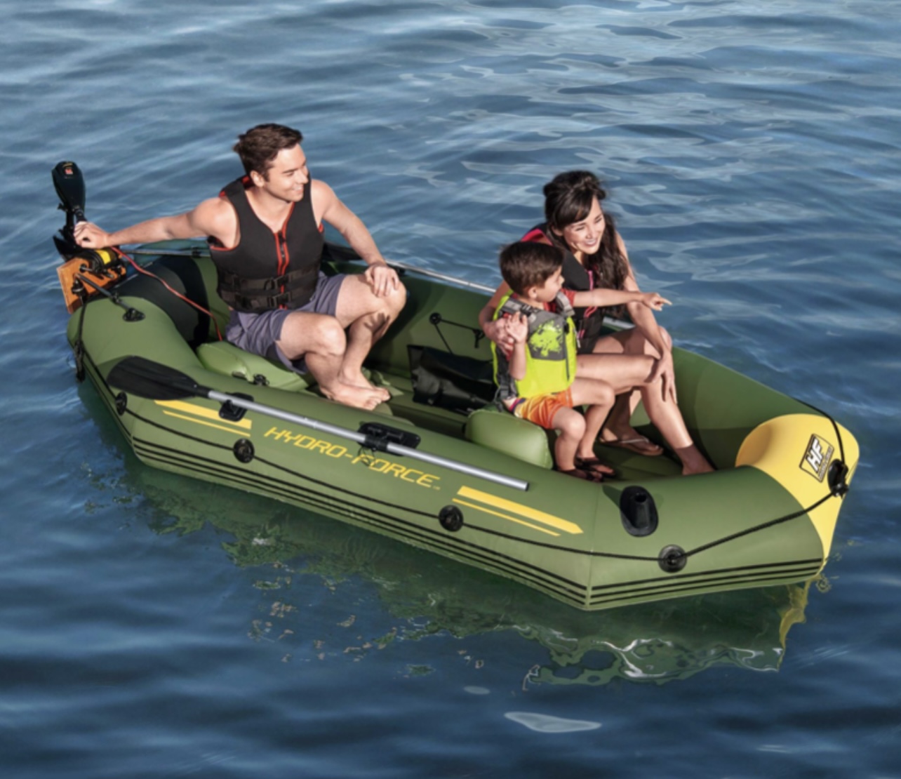 Lancha Balsa Bote Inflable Remos Y Bomba Para Inflar Bestway 65096