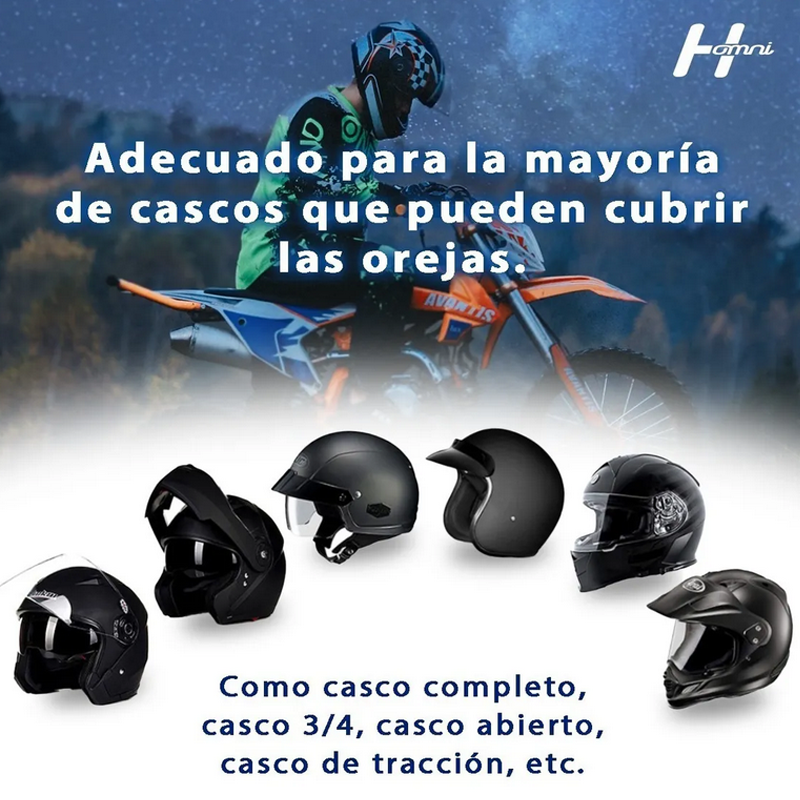 Auriculares Bluetooth 4.2 Cool Para Casco Con Micrófono.